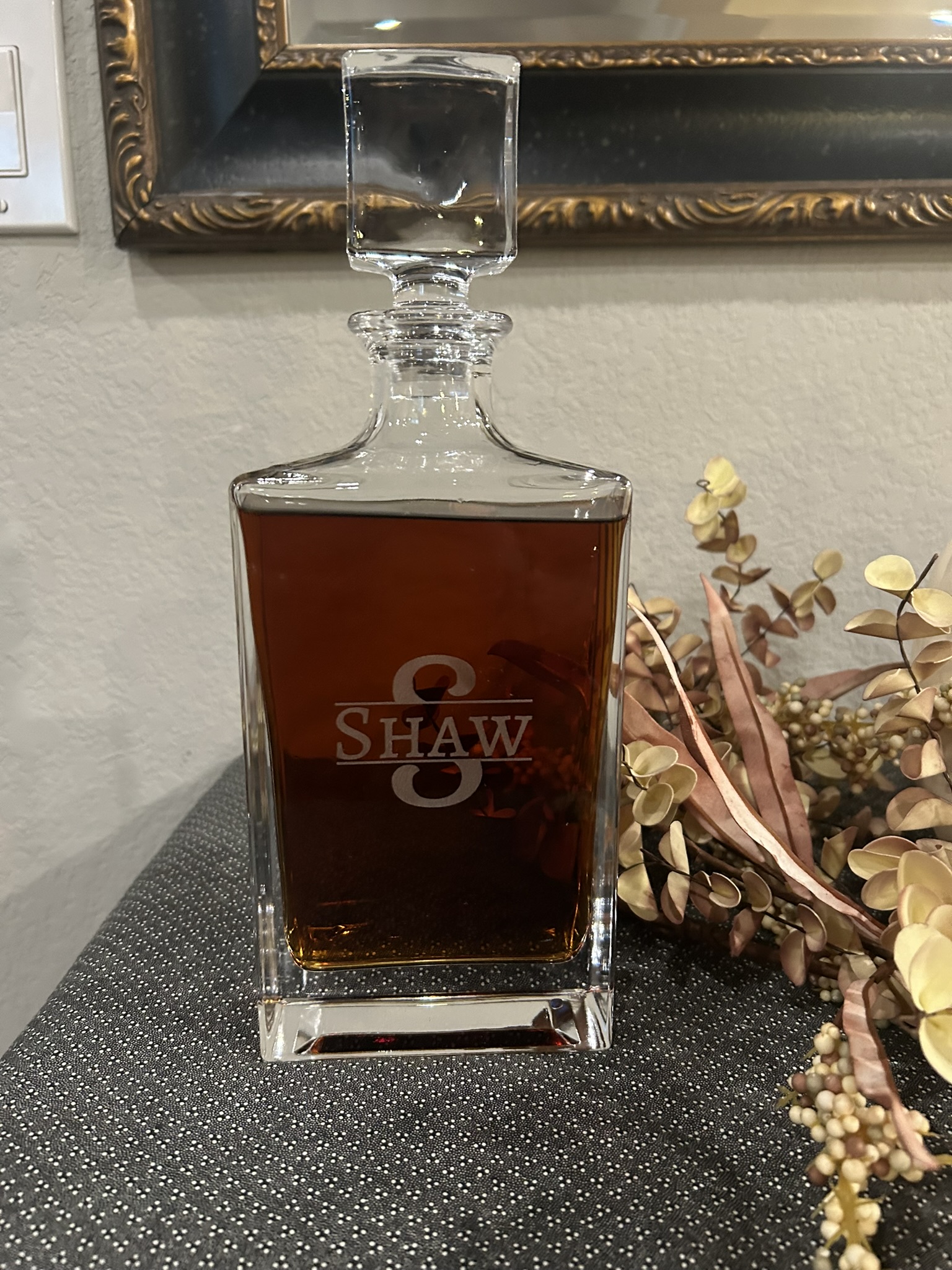 Custom Glass Whiskey Decanter
